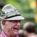 Klaus Kummer greets people as they arrive to German Park on Saturday, June 29. Daniel Brenner I AnnArbor.com